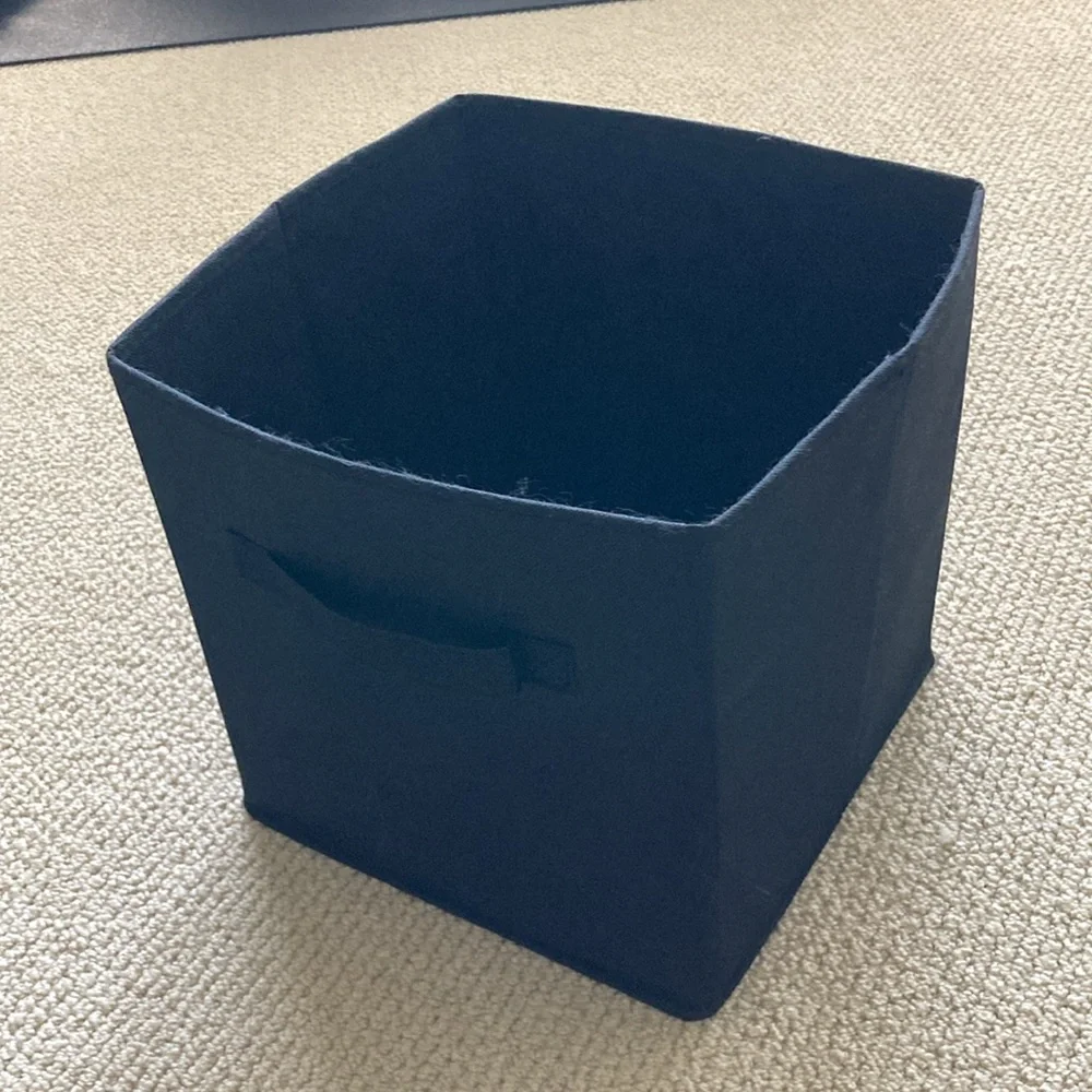 Set of 4 Black Collapsible Storage Cube 11” x 11” x 10.5” Space Saving Solution